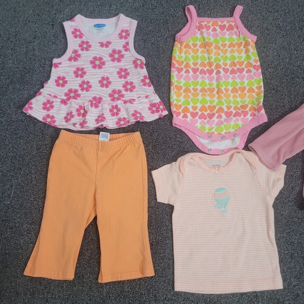 Carters Old Navy Luna Luna 3-6M Clothing Lot 5pc Baby Girl Jacket Top Pants